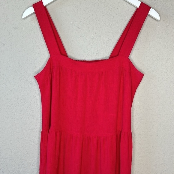 NWT Max Studio Red Tiered Maxi Dress Size XS - Picture 2 of 12